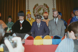 Apertura del Curso Académico 1989/1990 de la Universidad de Málaga. Teatro María Cristina. Octubre de 1989