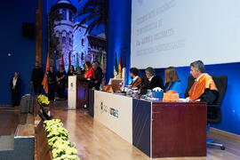 Discurso de Elsa Marina Álvarez. Investidura de Andrea Goldsmith como doctora "Honoris Causa" por la Escuela Técnica Superior de Ingeniería de Telecomunicación de la Universidad de Málaga. Paraninfo. Octubre de 2024