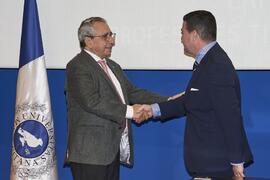 Toma de posesión de Francisco Javier Fortes Román como profesor titular del Área de Química Analítica de la Universidad de Málaga. Toma de posesión de nuevos catedráticos y profesores titulares de la Universidad de Málaga. Paraninfo. Noviembre de 2023