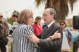 Inauguración de la glorieta "Alejandro Rodríguez Carrión" en el Campus de Teatinos de la Universidad de Málaga. Mayo de 2010