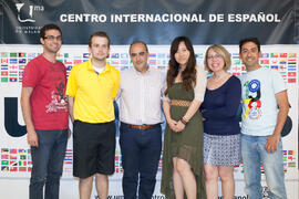 Foto de grupo. Graduación de los alumnos del CIE de la Universidad de Málaga. Centro Internacional de Español. Mayo de 2015