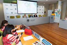 Intervención de Cynthia García. Presentación de los Cursos de Verano 2019. Edificio del Rectorado. Junio de 2019