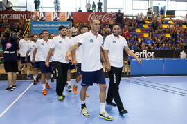 Rumanía primera clasificada en la categoría masculina. Ceremonia de clausura del Campeonato del Mundo Universitario de Balonmano. Antequera. Julio de 2016