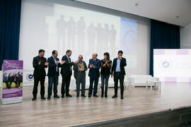 Entrega del premio CIMA 2017 a Francisco Contreras, "Súper Paco". Inauguración del 7º Congreso Internacional de Actividad Física Deportiva para Mayores. Escuela Técnica Superior de Ingeniería de Telecomunicaciones y de Informática. Noviembre de 2017
