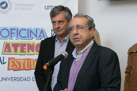 Intervención de José Ángel Narváez en la inauguración de la Oficina de Atención al Estudiante de la Universidad de Málaga. Aulario Rosa de Gálvez. Abril de 2018