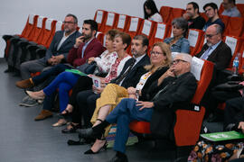 Asistentes a la inauguración de la jornada de celebración del décimo Aniversario de la colaboración de la Universidad de Málaga y la Universidad Nacional de Incheon. Complejo de Estudios Sociales y Comercio. Octubre de 2019