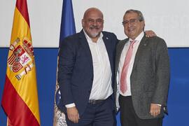 Toma de posesión de Juan Francisco Gutiérrez Lozano como catedrático del Área de Periodismo de la Universidad de Málaga. Toma de posesión de nuevos catedráticos y profesores titulares de la Universidad de Málaga. Paraninfo. Noviembre de 2023