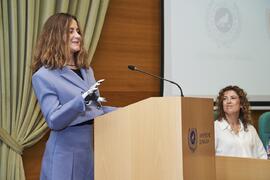 Sarah Almagro Vallejo. I Premios del Aula de Economía y Deporte de la Universidad de Málaga. Edificio del Rectorado. Febrero de 2024