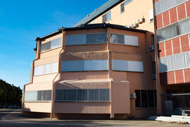 Exteriores de la Facultad de Ciencias de la Universidad de Málaga. Campus de Teatinos. Febrero de 2021