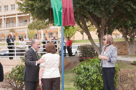 Inauguración de la glorieta "Alejandro Rodríguez Carrión" en el Campus de Teatinos de la Universidad de Málaga. Mayo de 2010