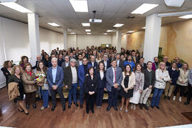 Foto de grupo. Toma de posesión de Ana José Cisneros Ruiz como nueva decana de la Facultad de Ciencias Económicas y Empresariales de la Universidad de Málaga. Campus de El Ejido. Enero de 2025