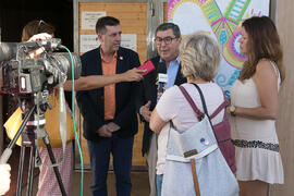 José Manuel Ramírez, Antonio Moreno y Elsa Álvarez. Cursos de Verano de la Universidad de Málaga. Vélez-Málaga. Julio de 2019
