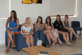 Alumnas del CIE-UMA el Día del Español. Centro Internacional de Español de la Universidad de Málaga. Junio de 2016