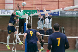 Partido UCAM - Universidad de Almería. Campeonato de España Universitario de Voleibol. Complejo Polideportivo Universitario. Abril de 2018