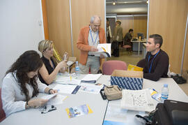 Oficina de la organización. 2º Congreso Internacional de Actividad Físico-Deportiva para Mayores de la Universidad de Málaga. Palacio de Ferias y Congresos de Málaga. Marzo de 2007