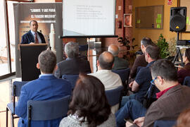 Inauguración de la exposición 'Libros y luz para el tercer milenio'. Biblioteca General. Abril 2015