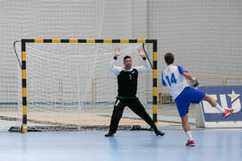 Partido Universidad de Oporto - Universidad de Barcelona. Categoría masculina. Campeonato Europeo Universitario de Balonmano. Antequera. Julio de 2017