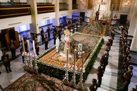 Actuación de la Banda de Música de la Archicofradía del Paso y la Esperanza en su Casa Hermandad. Málaga. Marzo de 2021