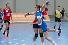 Partido Universidad Ovidius - Universidad de Akdeniz. Categoría femenina. Campeonato Europeo Universitario de Balonmano. Antequera. Julio de 2017
