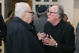 Eugenio Chicano y Buly. Inauguración de la exposición "Inventario", de Buly. Centro de Arte Contemporáneo Francisco Hernández, Vélez-Málaga. Diciembre de 2018