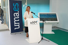 Intervención de Alicia Martínez. Inauguración de la exposición itinerante sobre el plan "Vive tu ciudad". Escuela Técnica Superior de Arquitectura de la Universidad de Málaga. Octubre de 2021