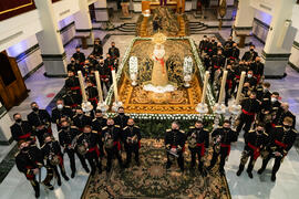 Banda de Música de la Archicofradía del Paso y la Esperanza en su Casa Hermandad. Málaga. Marzo de 2021