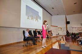 Acto de bienvenida a los alumnos de primer curso de Económicas. Paraninfo. Septiembre de 2014