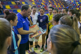Partido Universidad de Málaga - Universidad de Primorska. Categoría femenina. Campeonato Europeo Universitario de Balonmano. Antequera. Julio de 2017