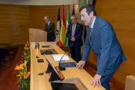 Toma de Posesión de Ernesto Pimentel Sánchez como nuevo Vicerrector de Estudios de la Universidad de Málaga. Edificio del Rectorado.  Febrero de 2020