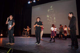Ensayos para la Gala Inaugural de la XXIV edición de Fancine de la Universidad de Málaga. Teatro Cervantes. Noviembre de 2014