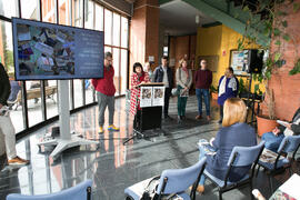 Tecla Lumbreras presenta la instalación "Biblioteca de Babel XIII", de José Ignacio Díaz Rábago. Biblioteca General. Enero de 2018