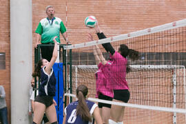 Partido femenino Universidad de Málaga - Universidad de A Coruña. Campeonato de España Universitario de Voleibol. Complejo Polideportivo Universitario. Abril de 2018