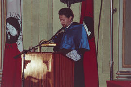 Apertura del Curso Académico 1991/1992 de la Universidad de Málaga. Teatro María Cristina. Octubre de 1991