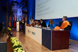 Discurso de investidura de Andrea Goldsmith como doctora "Honoris Causa" por la Escuela Técnica Superior de Ingeniería de Telecomunicación de la Universidad de Málaga. Paraninfo. Octubre de 2024
