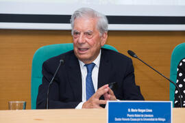 Mario Vargas Llosa. Curso "La ciudad como arquetipo. Literatura, historia y arte. Europa y América". Edificio del Rectorado. Septiembre de 2018