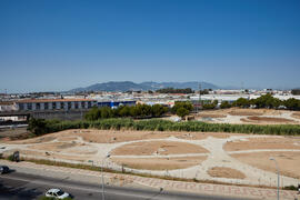 Obras en el Bulevar del Campus de Teatinos. Julio de 2021