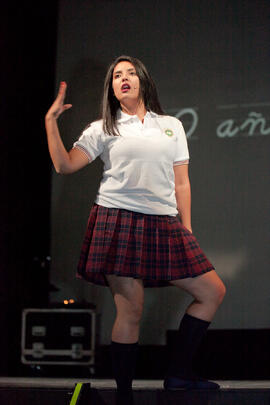 Lucía Sol. Ensayos para la Gala Inaugural de la XXIV edición de Fancine de la Universidad de Málaga. Teatro Cervantes. Noviembre de 2014