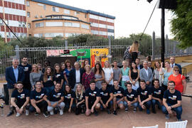 Autoridades y voluntarios. Welcome to UMA. Bienvenida a los alumnos de intercambio internacional de la Universidad de Málaga. Jardín botánico. Octubre de 2019