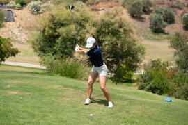 Jugadora de la Universidad de Málaga. Campeonato Europeo de Golf Universitario. Antequera. Junio de 2019