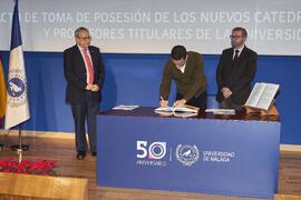 Toma de posesión de Francisco Javier Garcerá Ruiz como catedrático del Área de Pintura de la Universidad de Málaga. Paraninfo. Diciembre de 2022