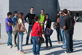 Alumnos en el Complejo de Estudios Sociales y Comercio de la Universidad de Málaga. Abril de 2012