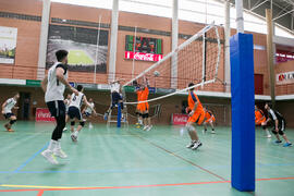 Partido masculino Universidad de Málaga - Universidad de Vigo. Campeonato de España Universitario de Voleibol. Complejo Polideportivo Universitario. Abril de 2018