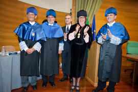Investidura como Doctor "Honoris Causa" de Miguel Delibes de Castro por la Facultad de Ciencias de la Universidad de Málaga. Rectorado. Junio de 2014