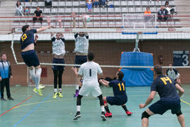 Partido UCAM - Universidad de Almería. Campeonato de España Universitario de Voleibol. Complejo Polideportivo Universitario. Abril de 2018