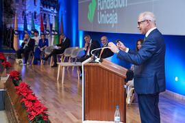 Discurso de Isidro Rubiales. Entrega de la distinción "Oikonomos" de la Facultad de Ciencias Económicas y Empresariales de la Universidad de Málaga. Paraninfo. Diciembre de 2024