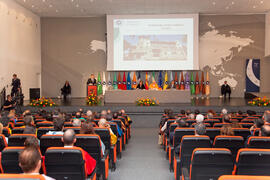 Apertura del Curso Académico 2013/2014 de la Universidad de Málaga. Complejo de Estudios Sociales y Comercio. Octubre de 2013