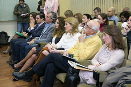 Asistentes a la conferencia de Josep Borrell "Europa, ¿entre la integración y la desintegración?". Facultad de Ciencias Económicas y Empresariales. Febrero de 2017