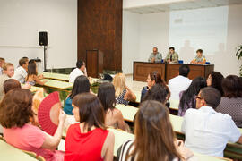 Intervención de Gaspar Garrote. Graduación de los alumnos del CIE de la Universidad de Málaga. Centro Internacional de Español. Julio de 2014