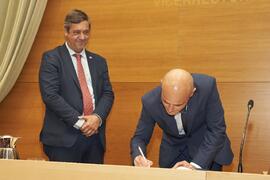 Toma de posesión de Pedro Cañada Rudner como nuevo Director de Infraestructuras de Apoyo a la Investigación de la Universidad de Málaga. Edificio del Rectorado. Abril de 2024