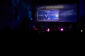 "Micro abierto" en la gala de clausura de la 31ª edición de Fancine de la Universidad de Málaga. Cine Albéniz. Noviembre de 2021